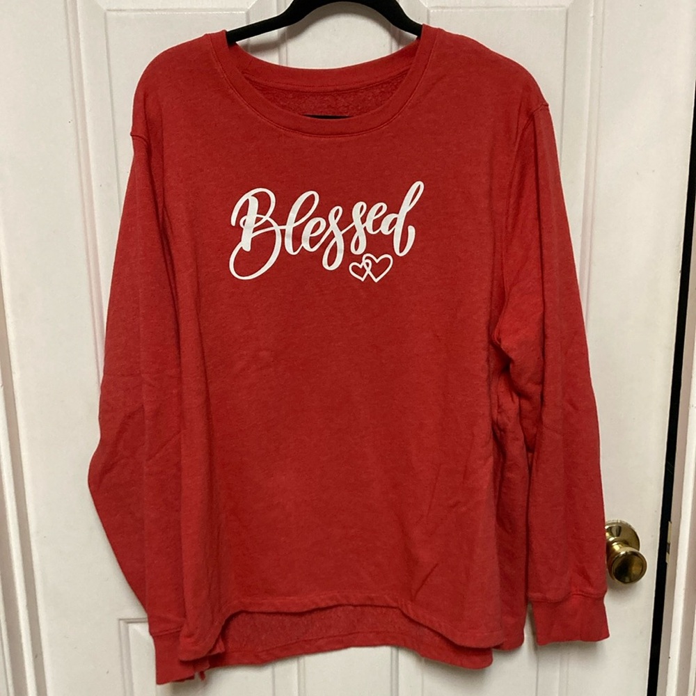 Xxxl red blessed sweatshirt